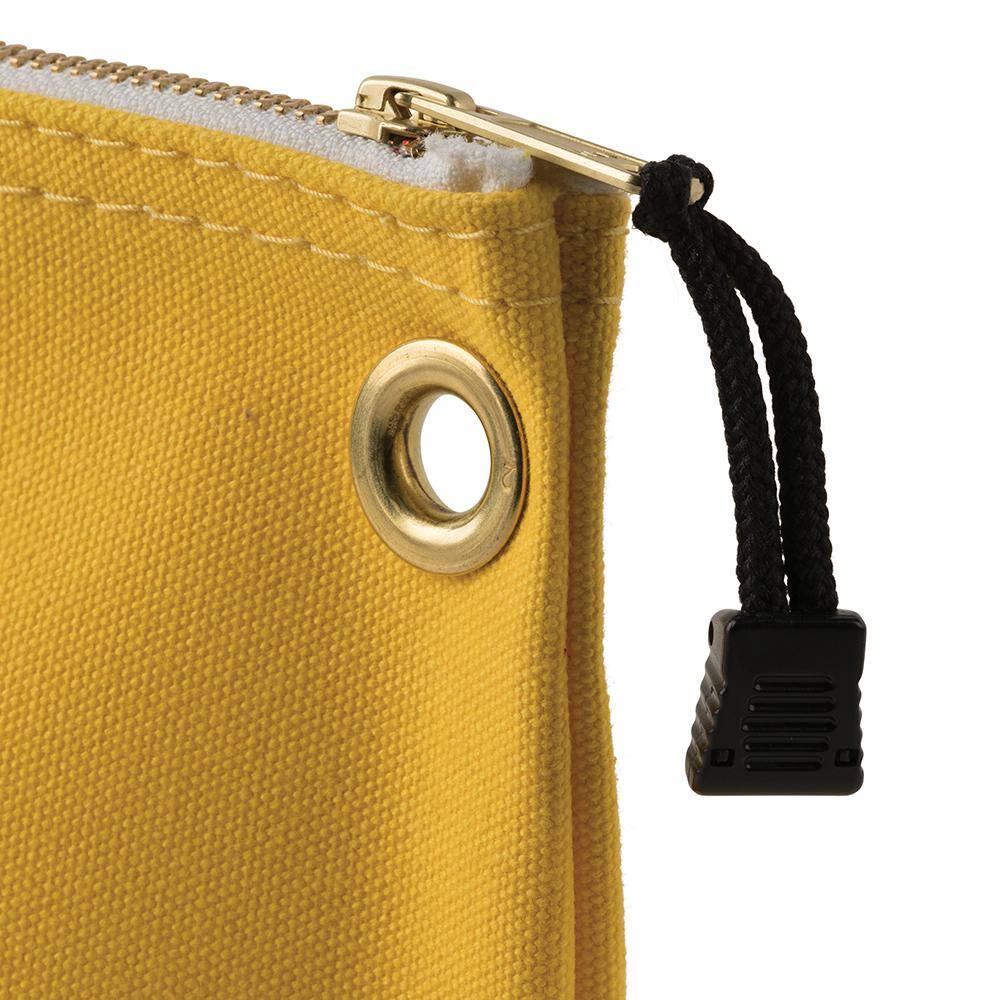 10 in. Consumables Yellow Canvas Zipper Bag - Hercitys