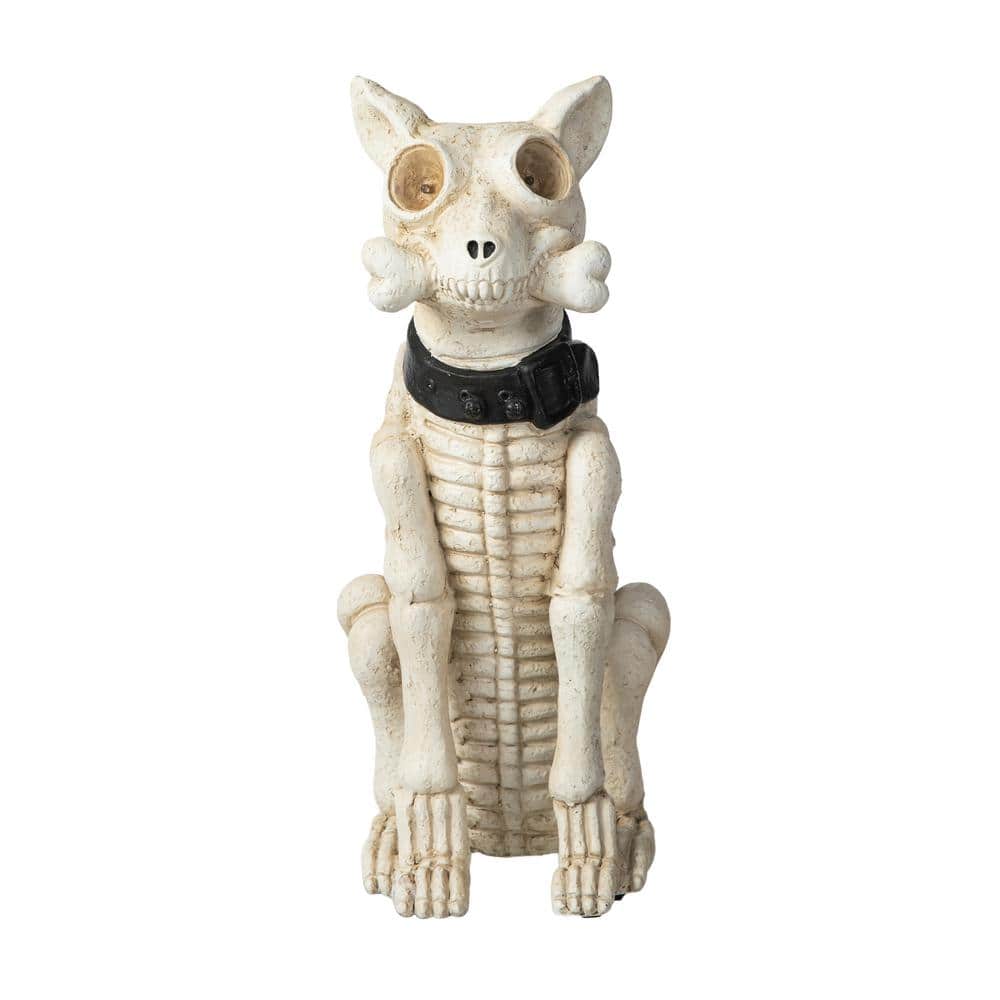 20.50 in. H Ligted Halloween Lighted MGO Skeleton Dog Porch Decor with Timer - Hercitys