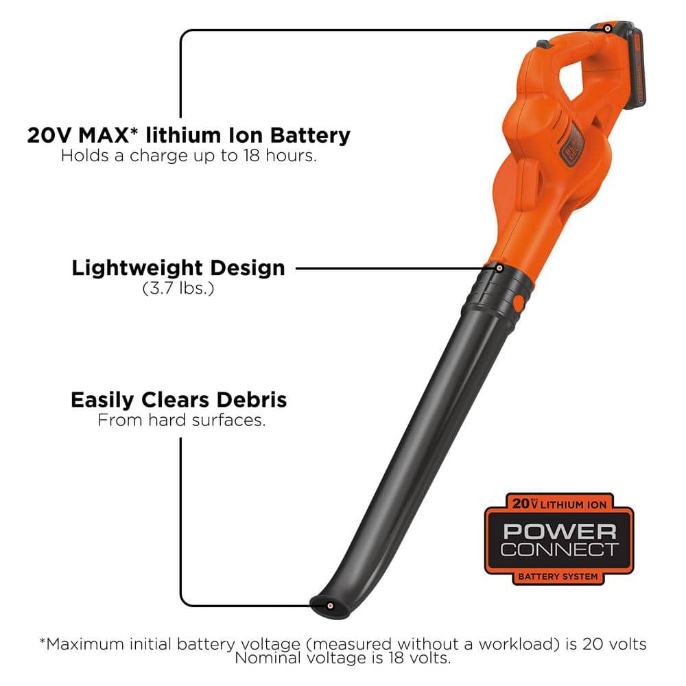 20V MAX 130 MPH 100 CFM Cordless Battery Powered Handheld Leaf Blower Kit with (1) 1.5Ah Battery & Charger - Hercitys