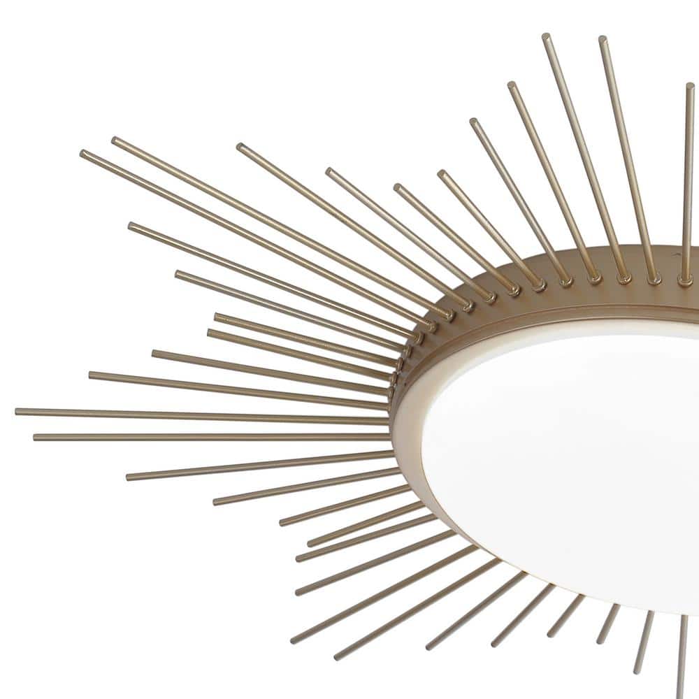 27.55 in. 1-Light Circle Creative Design Integrated LED Flush Mount Ceiling Lighting Fixtures - Hercitys