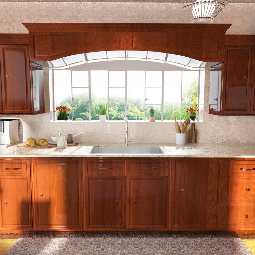 26 in. Drop-In/Undermount 16-Gauge Stainless Steel Single Bowl Kitchen Sink with Basket Strainer - Hercitys