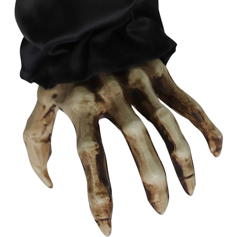 17.5 in. Battery Operated Animatronic Zombie with Red LED Eyes Halloween Prop - Hercitys