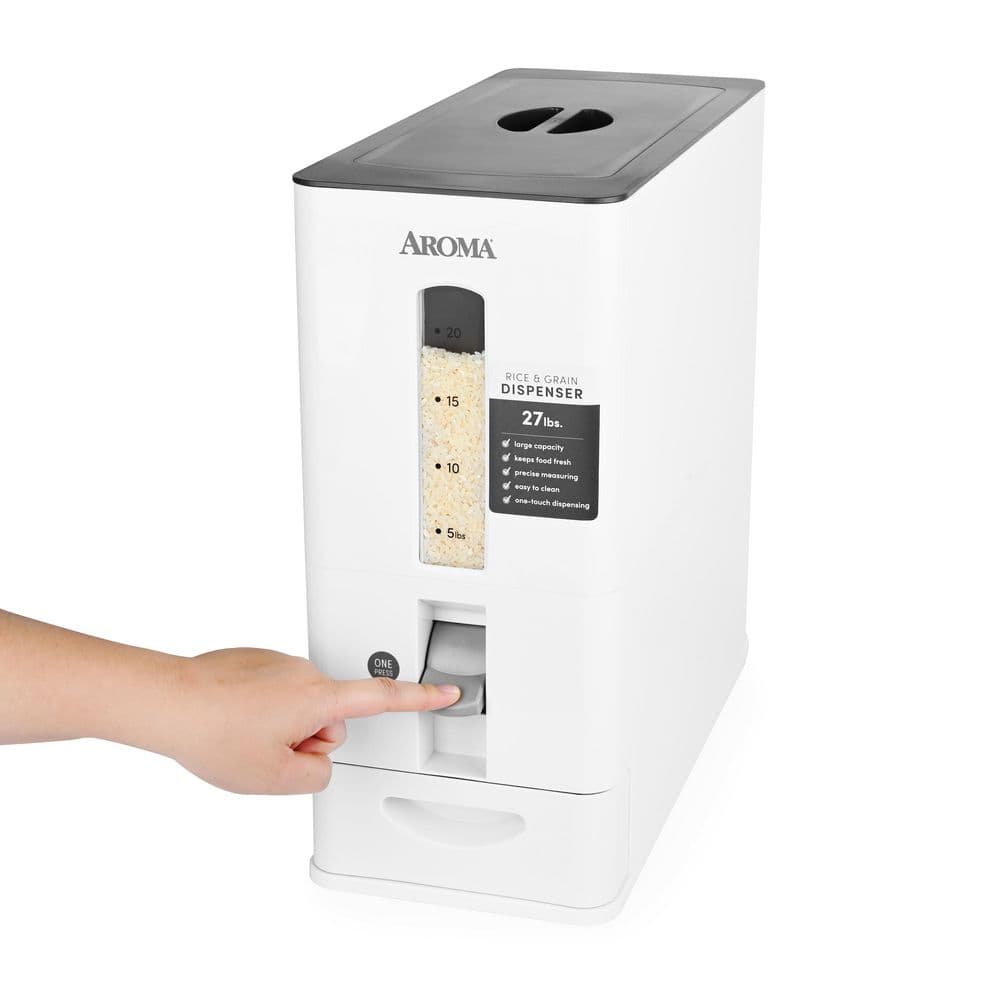 22 lbs. White Rice Dispenser Set - Hercitys