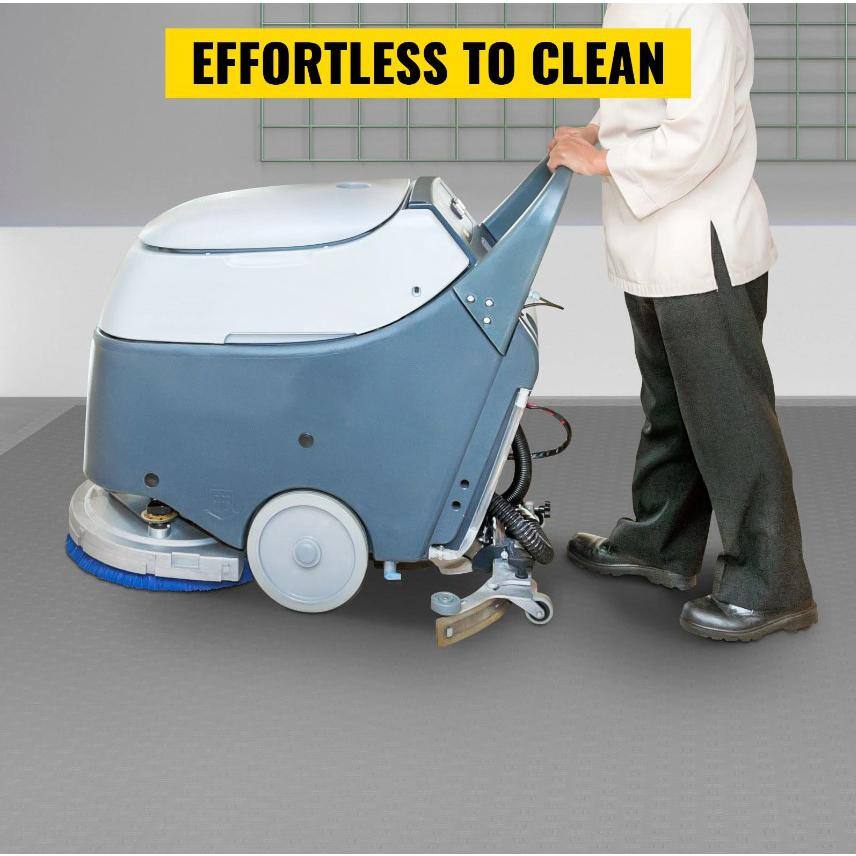 12 in. x 12 in. x 0.5 in. Non-Slip Diamond Flooring Tiles Support 55,000 lbs. for 50 sq. ft. Basements Gyms (50-Piece) - Hercitys