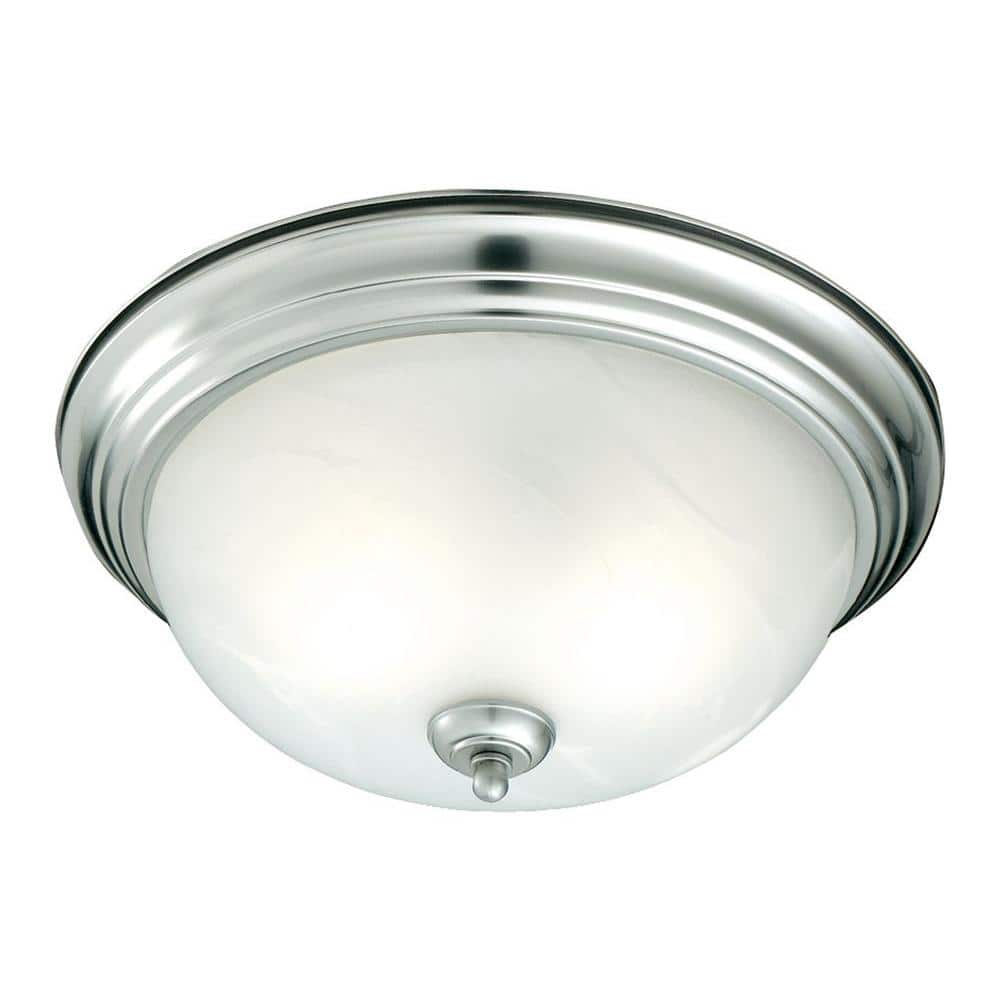 1-Light Brushed Nickel Ceiling Flush Mount - Hercitys