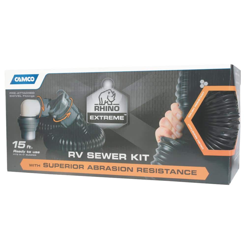 20 ft. Rhino Extreme RV Sewer Kit (3 in. Dia. Hose) - Hercitys