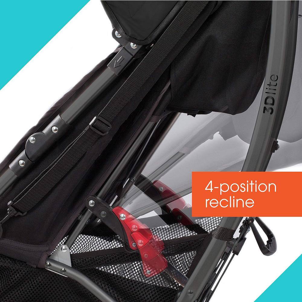3D lite Convenience Stroller in Jet Black - Hercitys
