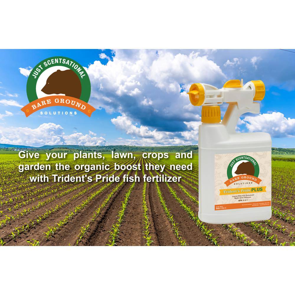 32 oz. Liquid Fish with Brown Algae and ChitosanSA in a Mixing Hose End Sprayer - Hercitys