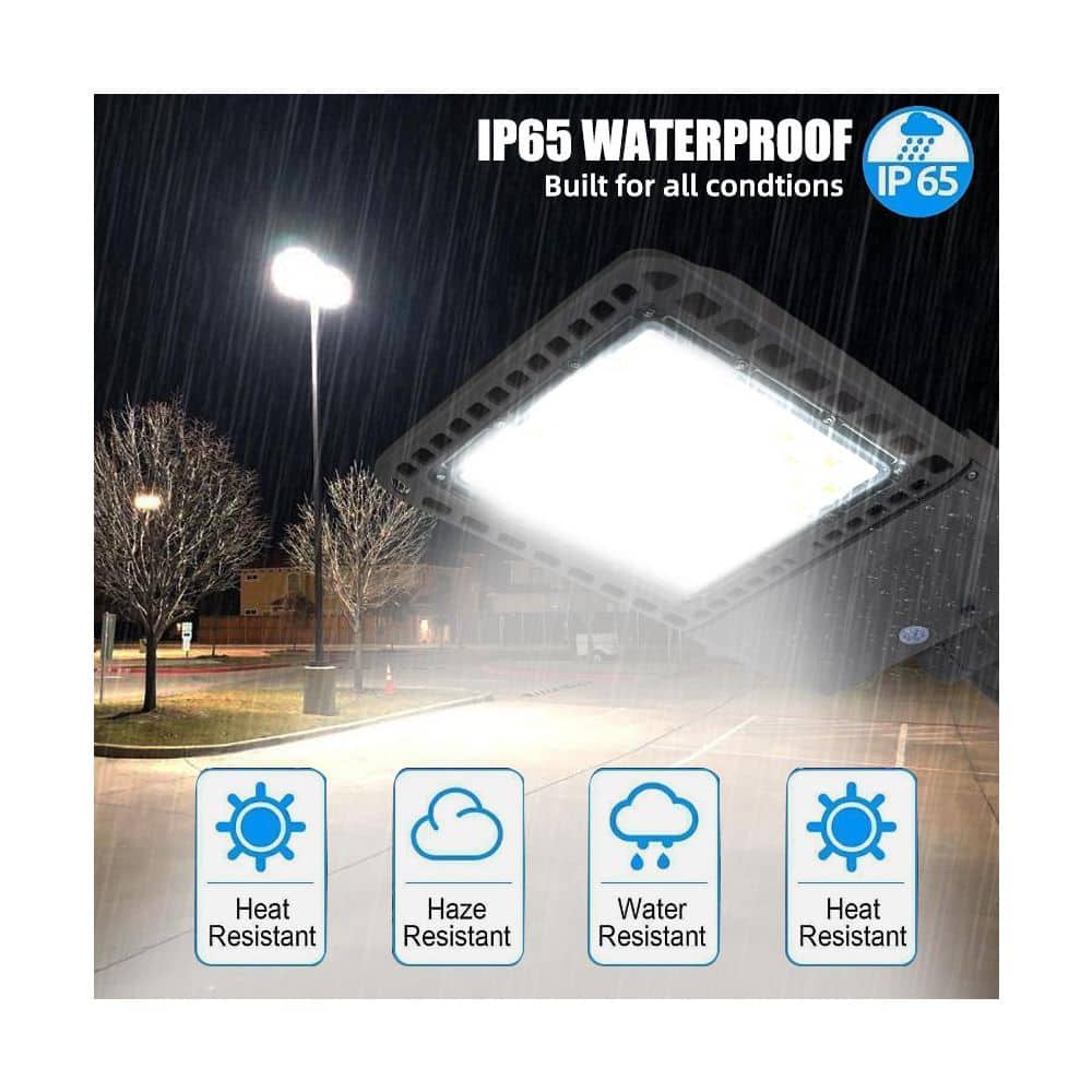 1500-Watt Equivalent Integrated LED Parking Lot Area Light, Slip Fitter 39000 Lumens 5000K Dusk to Dawn Commercial Light - Hercitys
