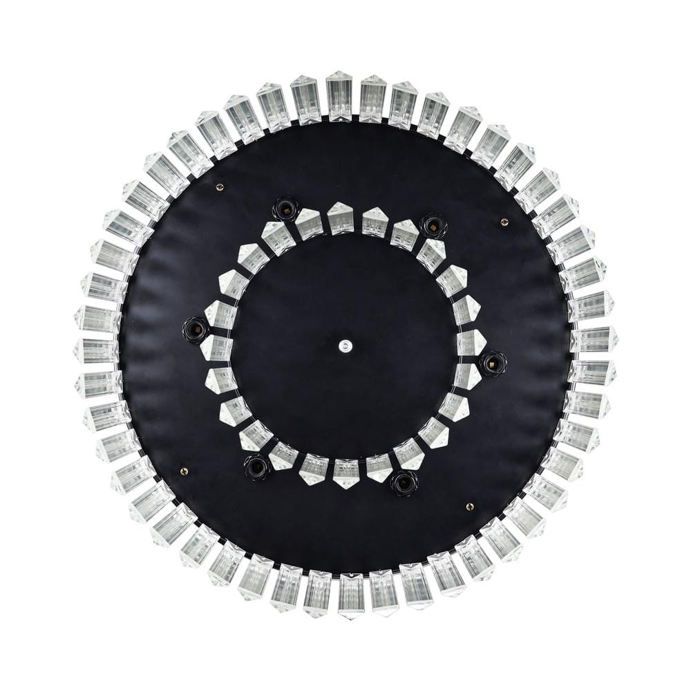 42 in. Black Crystal Retractable Ceiling Fan with Light Kit and Remote Control - Hercitys