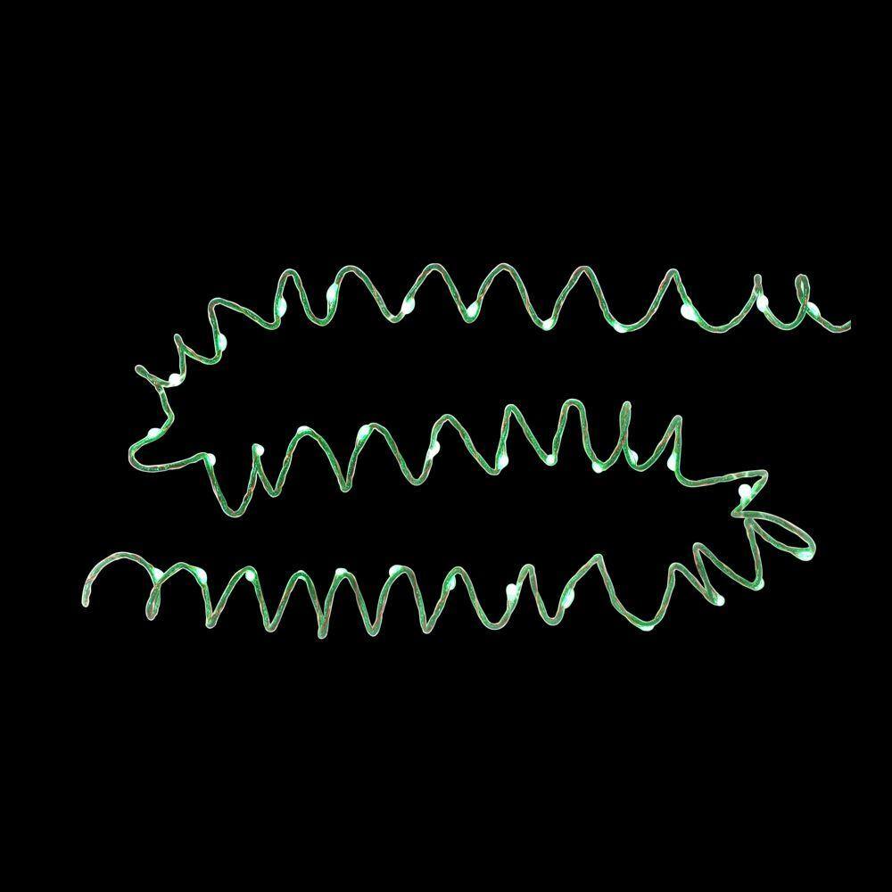 12 ft. Pre-Lit LED Battery Operated Green Single Braided Garland (Bundle of 2) - Hercitys