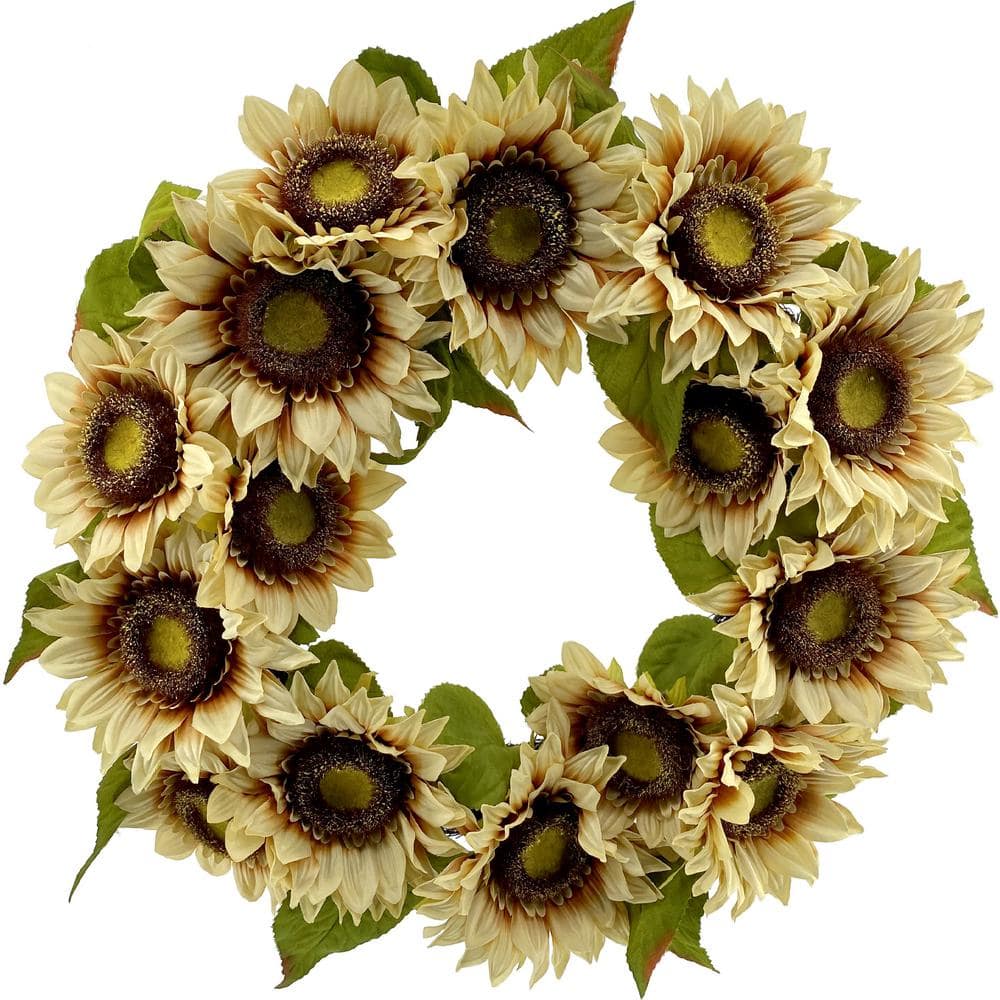 22 in. Fall Classic Sunflower Wreath - Hercitys
