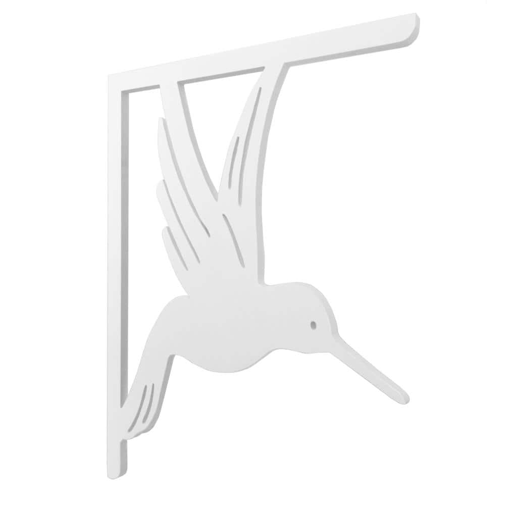 16 in. Paintable PVC Decorative Hummingbird Mailbox or Porch Bracket - Hercitys