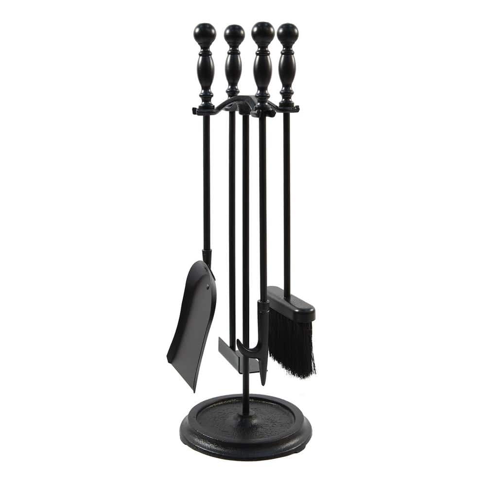 24 in. Tall 5-Piece Black Bolton Mini Fireplace Tool Set - Hercitys