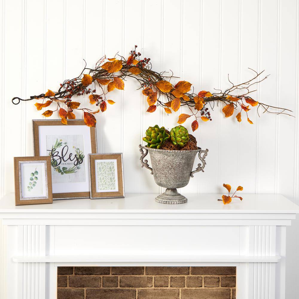 4 ft. Fall Foliage, Berries and Twig Artificial Garland - Hercitys