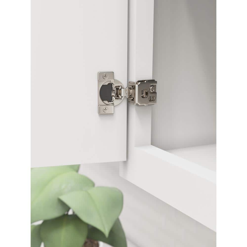 2-Pack Nickel 1 1/4 inch  32mm  Overlay Face Frame Soft Close Concealed Cabinet Hinges - Hercitys