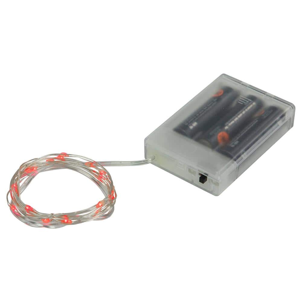 20-Count Red LED Micro Fairy Lights-6 ft. Copper Wire - Hercitys