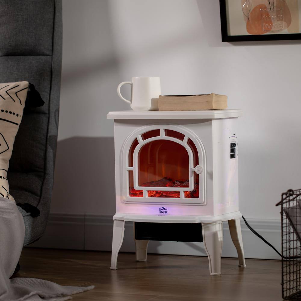 18 in. Electric Cabinet Infrared Space Heater with Cool-to-the-Touch, Overheat Protection, Convection, 750W/1500W, White - Hercitys