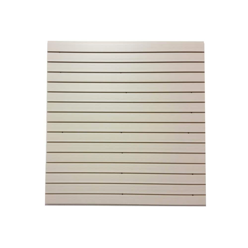 12 in. H x 48 in. L PVC Slat Wall Easy Panels in White (4-Piece/Carton) - Hercitys