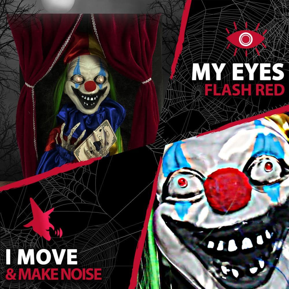 27 in. Touch Activated Animatronic Clown - Hercitys