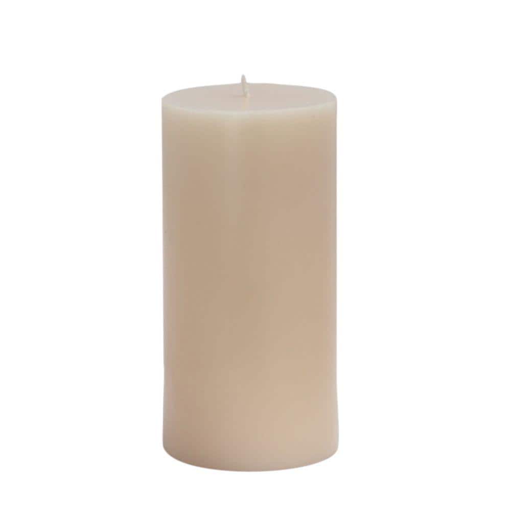 3 in. x 6 in. Ivory Pillar Candles Bulk (12-Case) - Hercitys