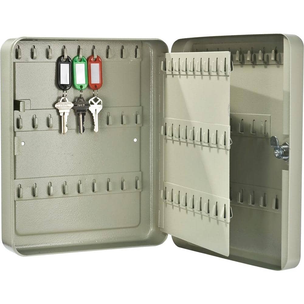 105 Key Lock Box Safe with Key Lock, Beige - Hercitys
