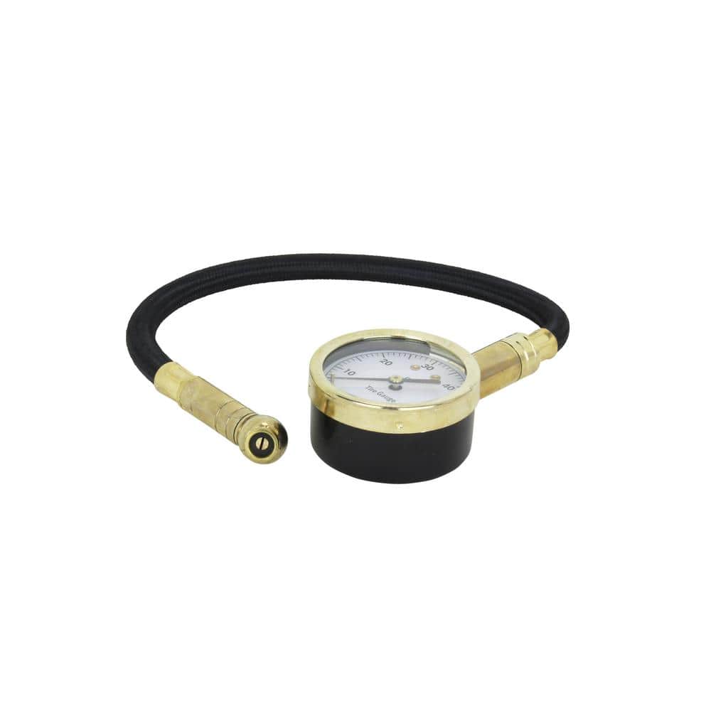 11 in. 60 PSI Tire Pressure Gauge Braided Air Hose Swivel Angle Ball Air Chuck - Hercitys