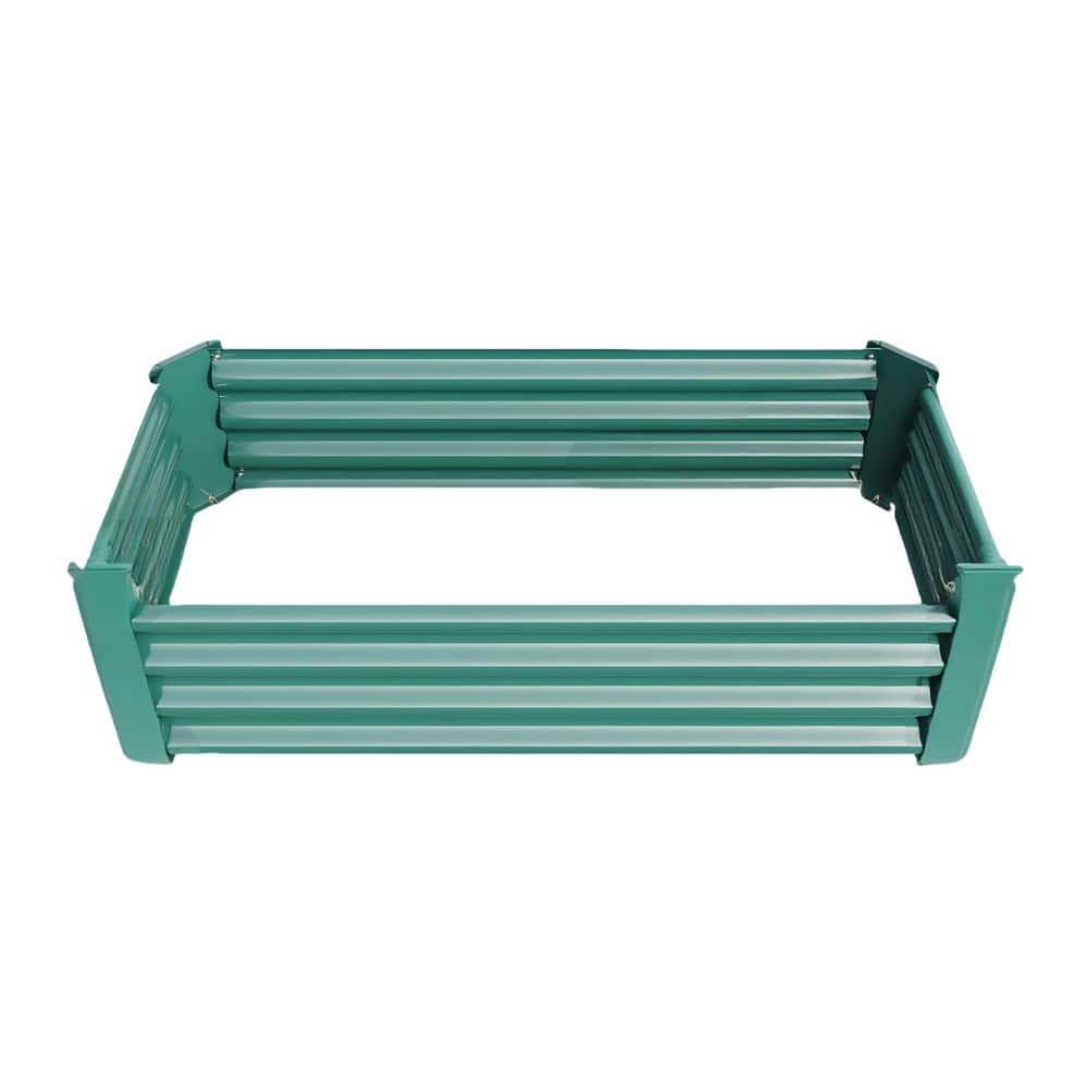 47.24 in. x 24 in. x 11. 81 in. Rectangle Metal Raised Garden Bed in Green - Hercitys