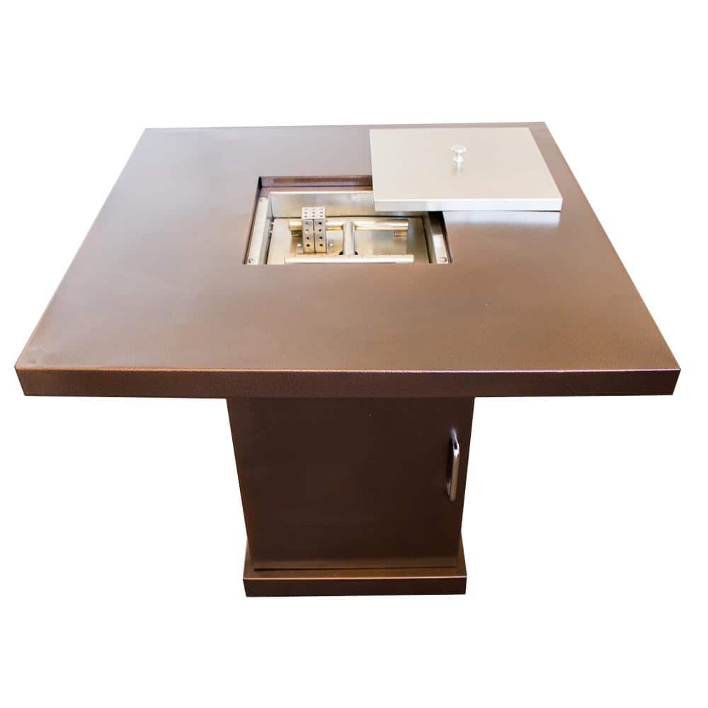 30 in. x 30 in. Propane Fire Pit in Hammered Bronze - Hercitys