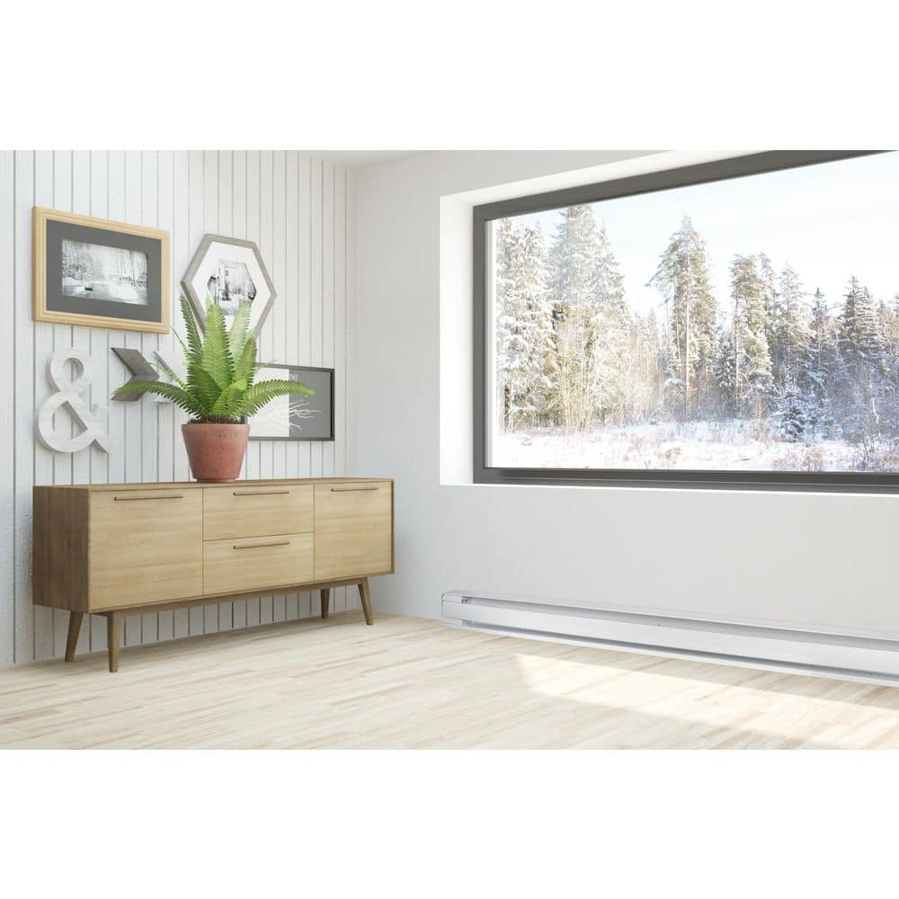 37.625 in. 240/208-volt 750/560-watt Electric Baseboard Heater in white - Hercitys