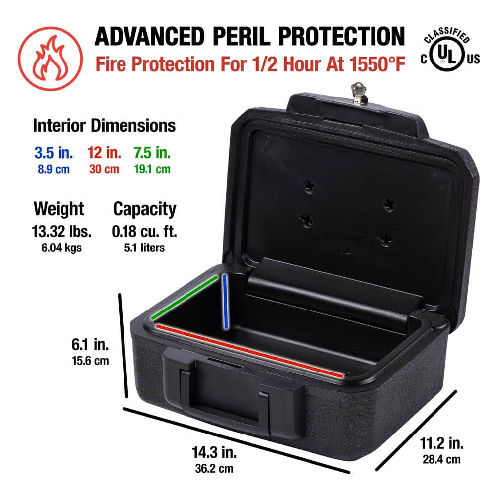 0.18 cu. ft. Fireproof Safe Box - Hercitys