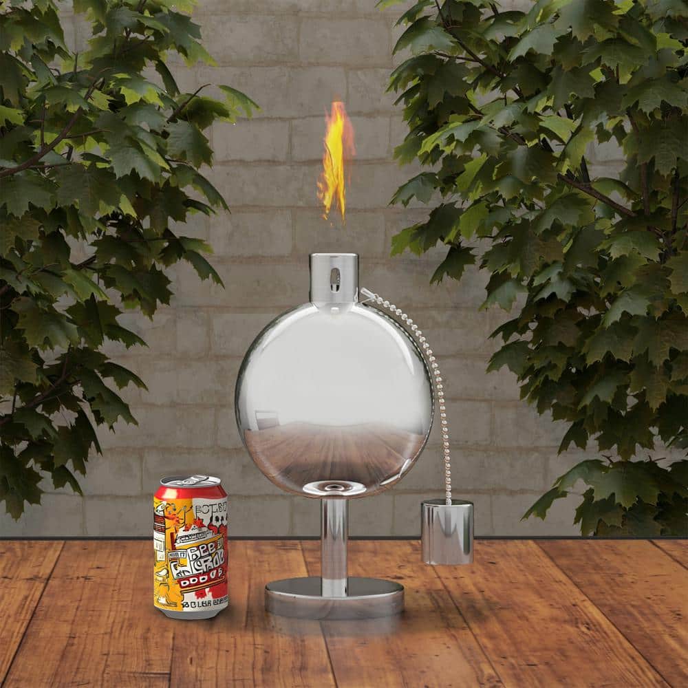 10 in. Stainless Steel Tabletop Torch Lamp - Hercitys