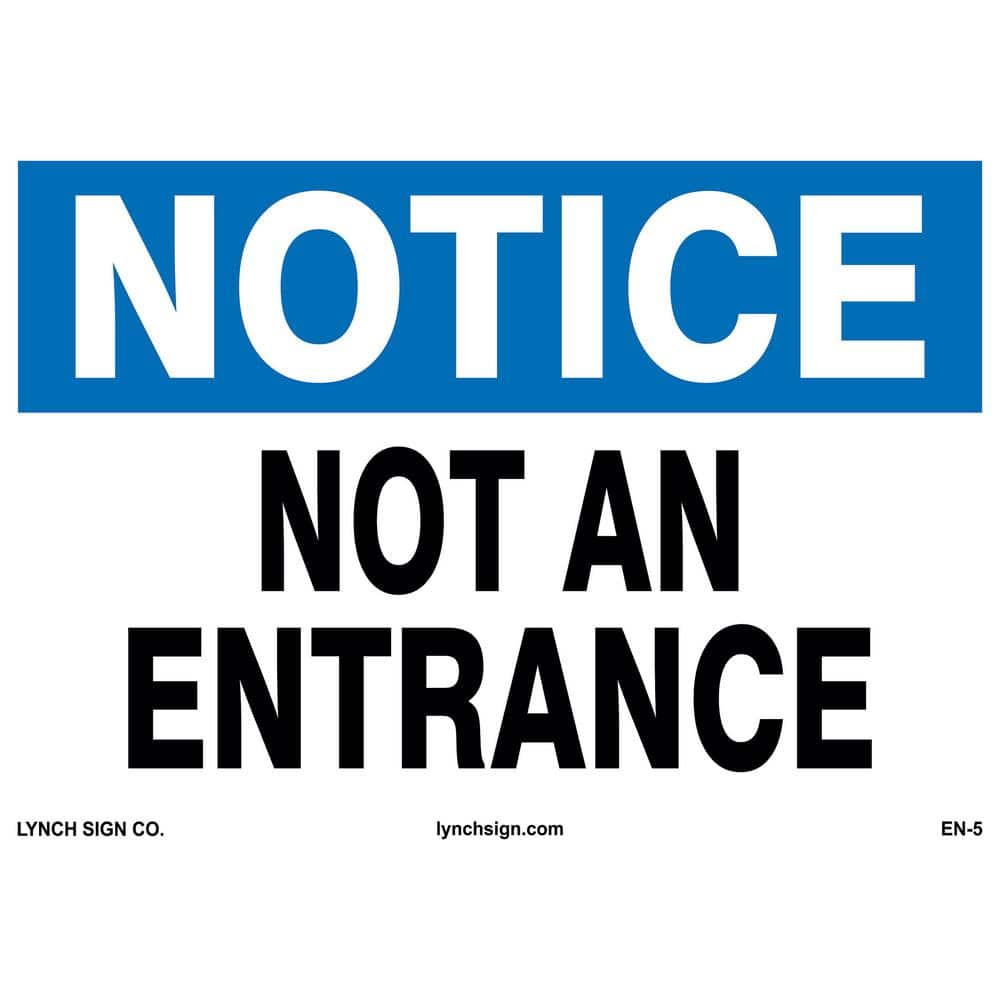 14 in. x 10 in. Not an Entrance Sign Printed on More Durable, Thicker, Longer Lasting Styrene Plastic - Hercitys