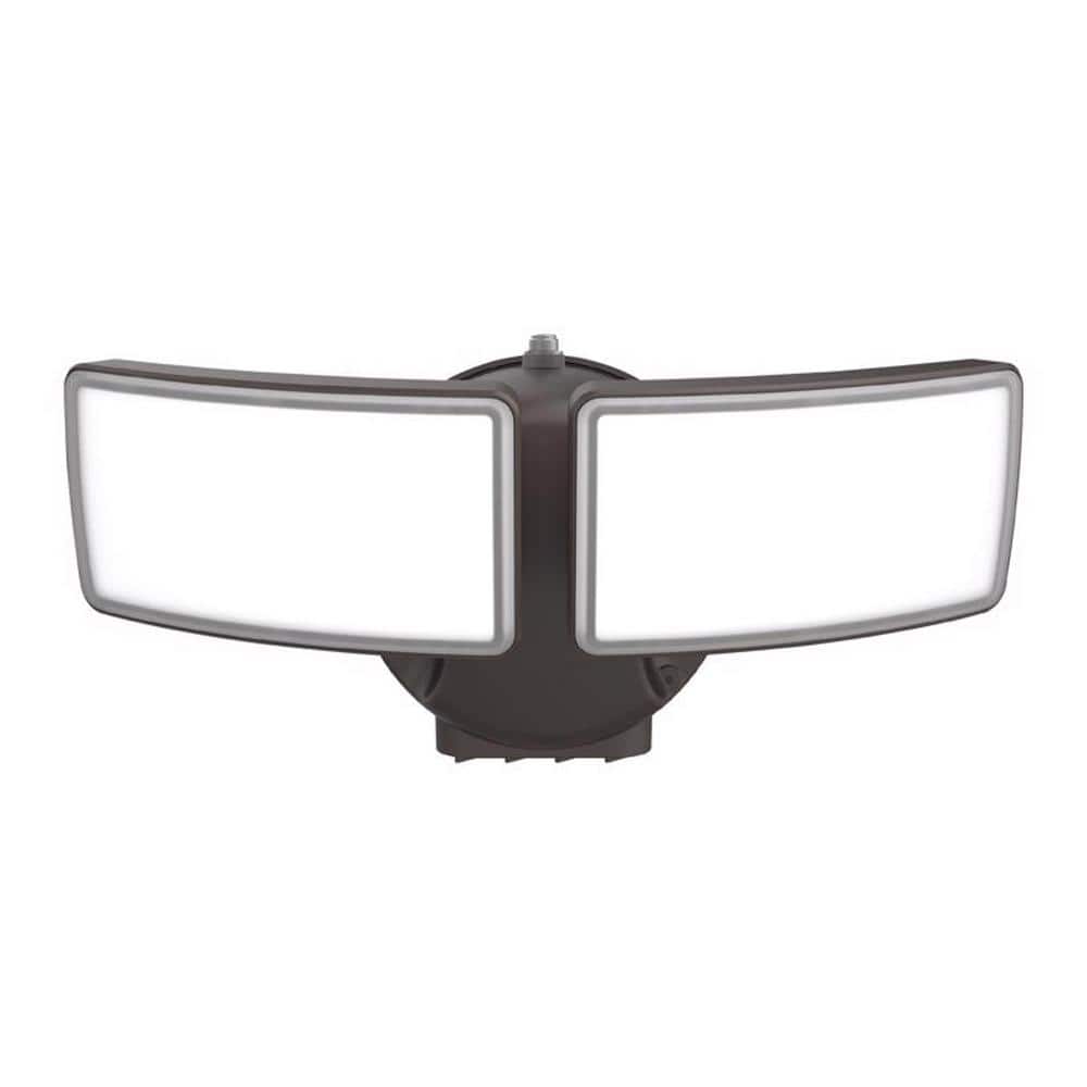 48-Watt 5000 Lumens Motion-Sensing Hardwired LED Bronze Security Flood Light - Hercitys