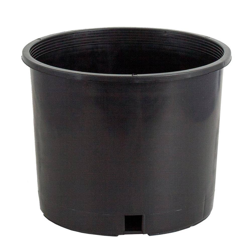 5 Gal. Premium Nursery Black Plastic Planter Garden Grow Pots, 5-Pack - Hercitys