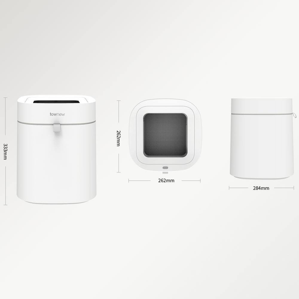 4.4 Gal. White Air Lite Smart Trash Can - Hercitys