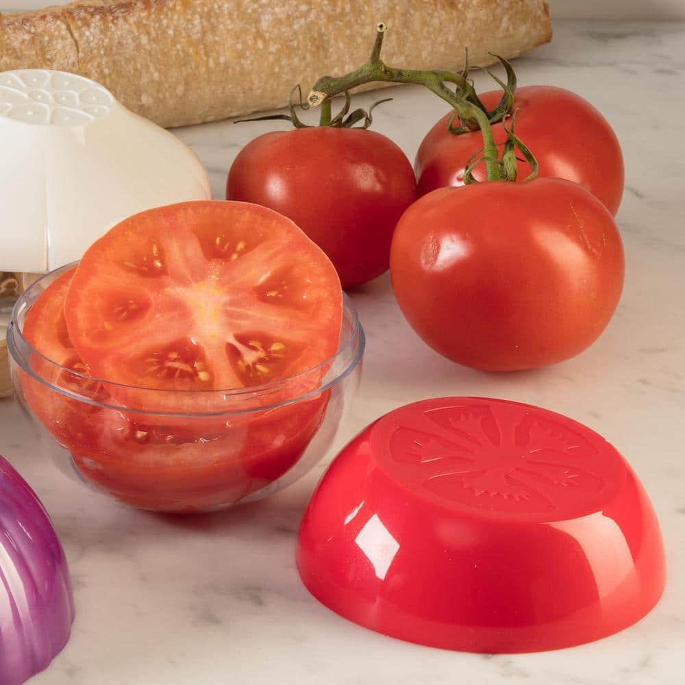 3-Piece Pro-Line Food Savers: Onion Saver Tomato Saver Garlic Saver - Hercitys