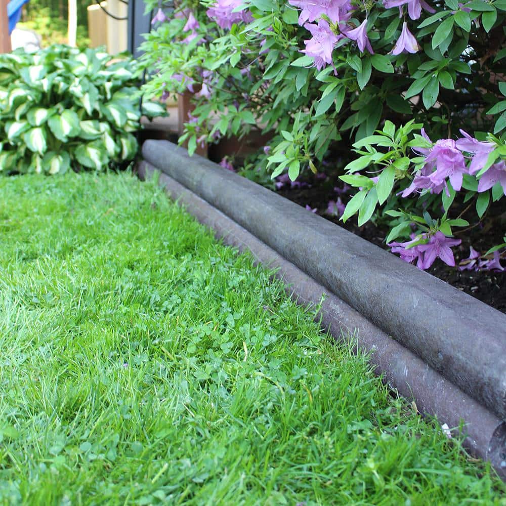 3 in. x 4 in. x 8 ft. Brown Recycled Plastic Lumber Landscape Timber Edging G-Grade (2 Per Box) - Hercitys