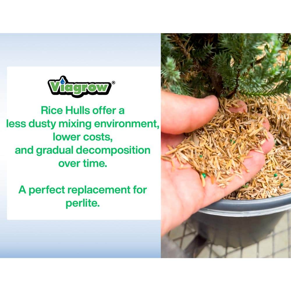10 lbs. / 1 cu. ft. Organic Rice Hulls, Soil Amendment (1-Pack) - Hercitys