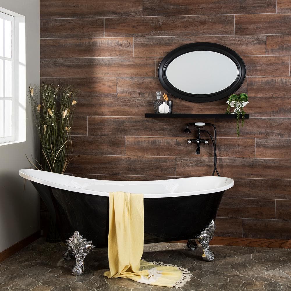 47 in. L x 7.2 in. W Oak Mocha No Grout Vinyl Wall Tile (16.3 sq. ft./case) - Hercitys