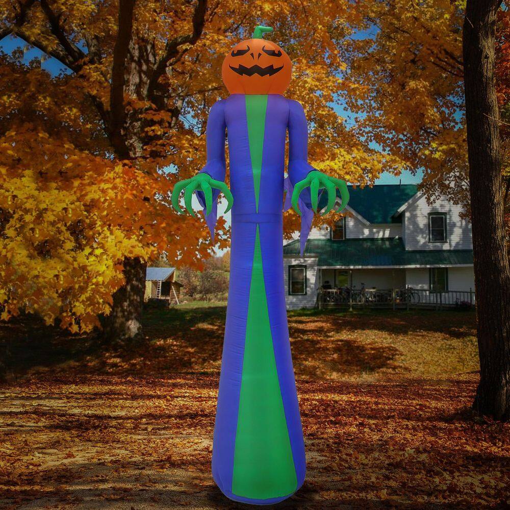 12 ft. Inflatable Halloween Pumpkin Ghost - Hercitys