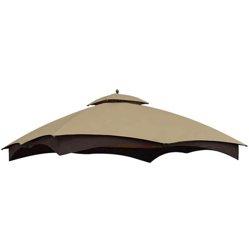 10 ft. x 12 ft. Outdoor Patio Gazebo Replacement Canopy in Beige - Hercitys