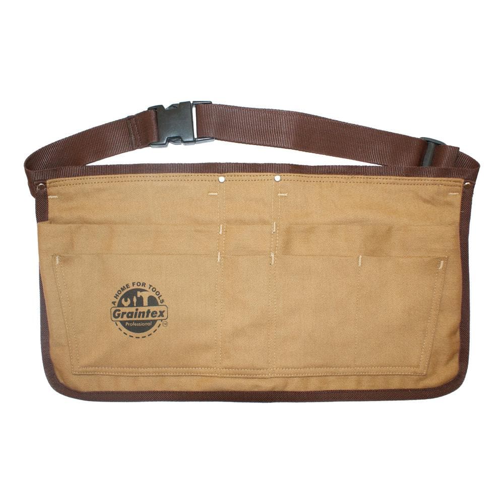 12 in. 7-Pocket Canvas Waist Apron with Web Belt - Hercitys