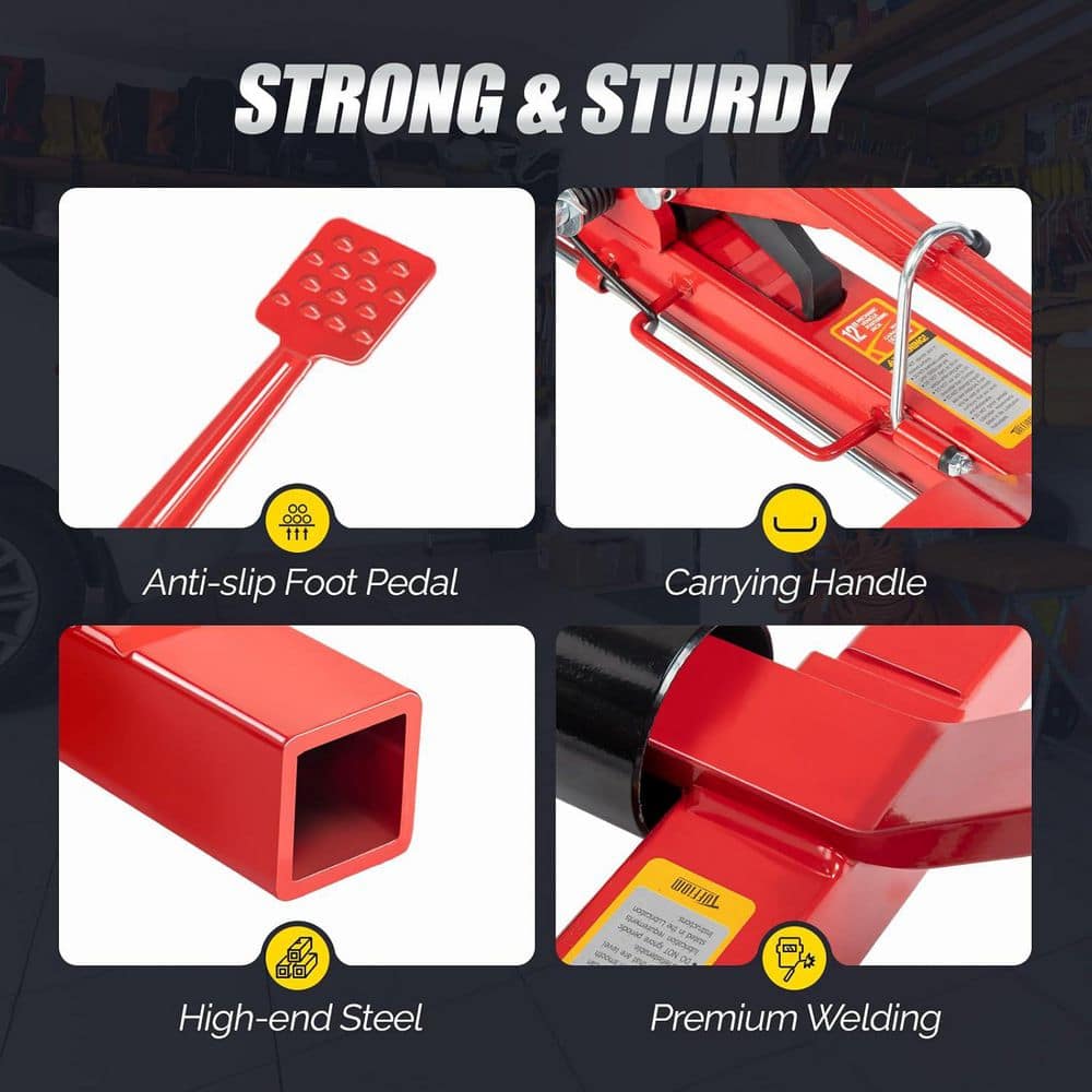 1500 lbs. Capacity Mechanical Car Wheel Dolly in Red 2-Pack - Hercitys