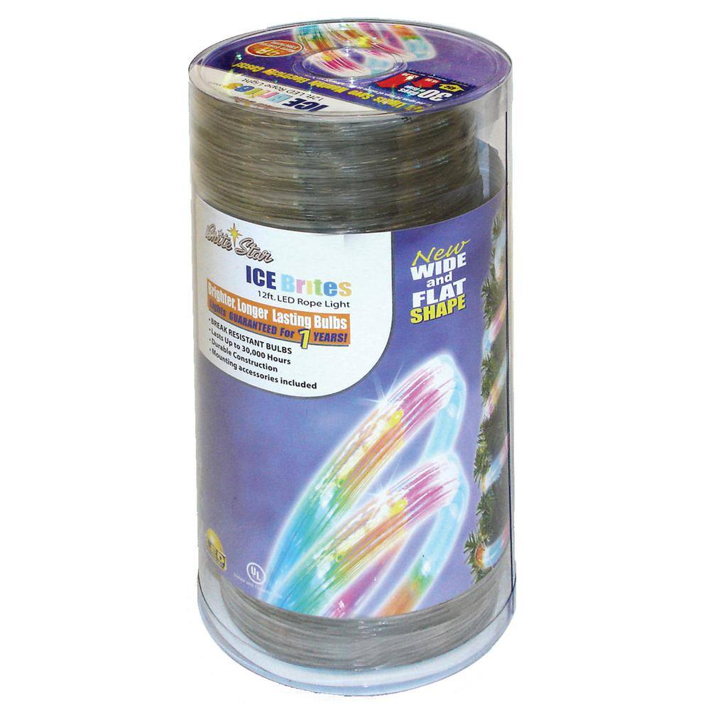 12 ft. 50-Light 8-Function Multi-Color LED Flat Rope Light - Hercitys