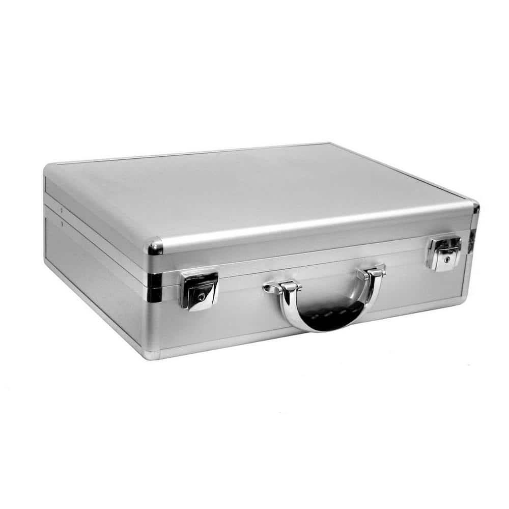 15 in. Smooth Aluminum Tool Case with Foam in Silver - Hercitys