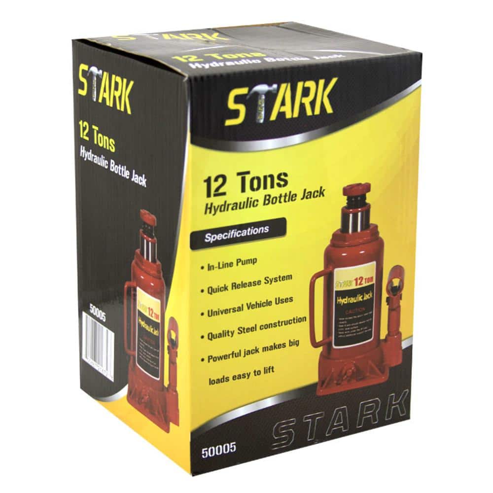 12-Ton 24000 lbs. Hydraulic Bottle Jack Lift Heavy-Duty Automotive Car Compact - Hercitys