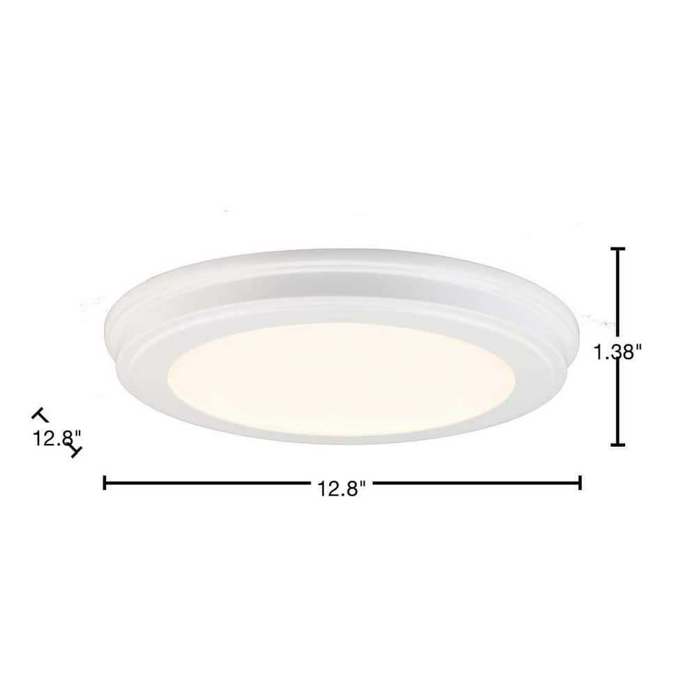 13 in. White Selectable LED Flush Mount - Hercitys