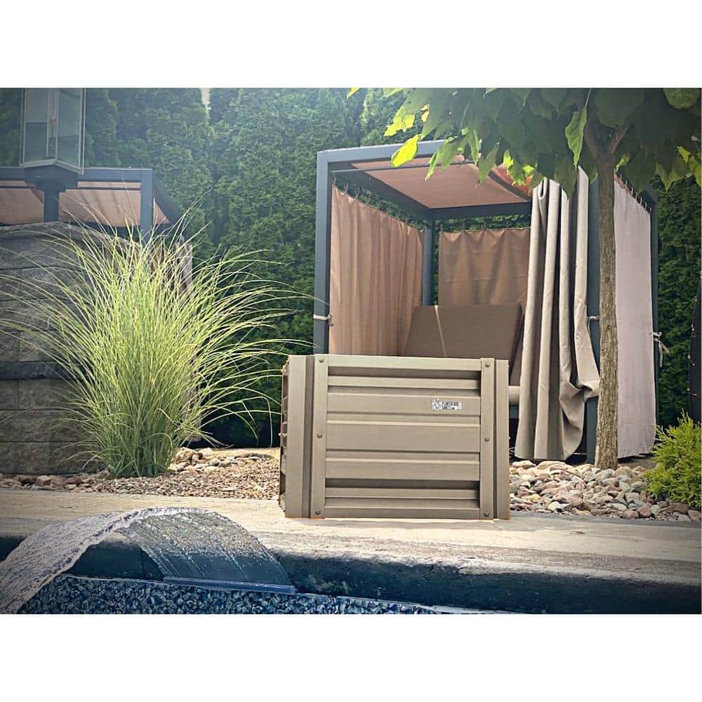 24 inch by 24 inch Square Clay Metal Planter Box - Hercitys