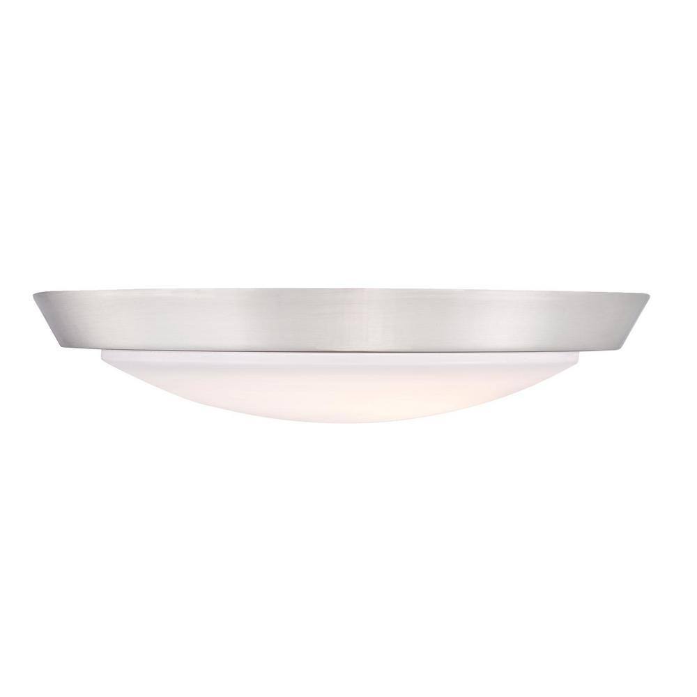 20-Watt Brushed Nickel Integrated LED Flush Mount - Hercitys